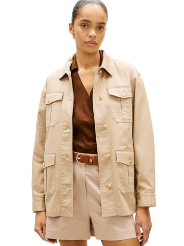 Tommy Hilfiger Women's Field Jacket, BEIGE Small