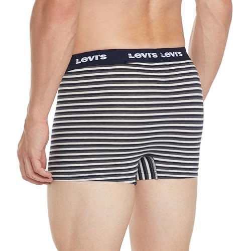 Image of Levi's 006 Classic Trunk for Men | Cotton Stretch Fabric | Striped Men's Underwear | Anti-Roll Waistband | Mid-Length Fit | Extra Supportive Gusset | No Ride-Up Leg | Durable | Tagless | Pack of 1