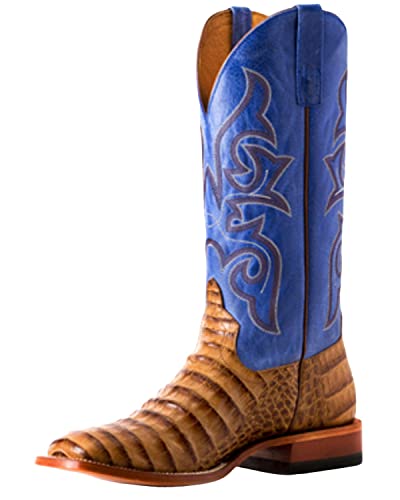 Horse Power Men's Toasted Caiman Print Western Boot Square Toe Tan