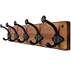 Webi rustic coat rack wall mount5 cast iron coat hooks wall mountedheavy duty antique vintage hooks for hanging coatsjacketclothesblack  urban country home decor