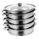 Didiseaon Marmite à Vapeur En Acier Inoxydable Marmite à Soupe Bateau à Vapeur Avec Cui...