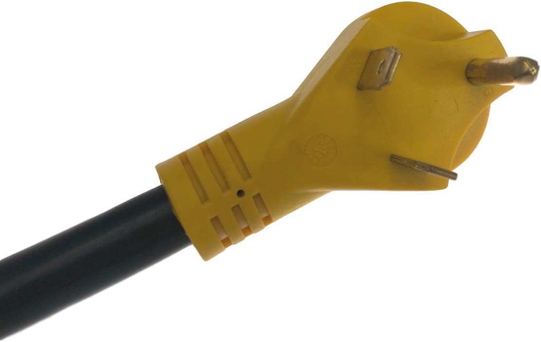 Pactrade Marine 27" RV 30Amp 1-2 Y Adapter TT-30P Male Plug to Two 5-15R Female