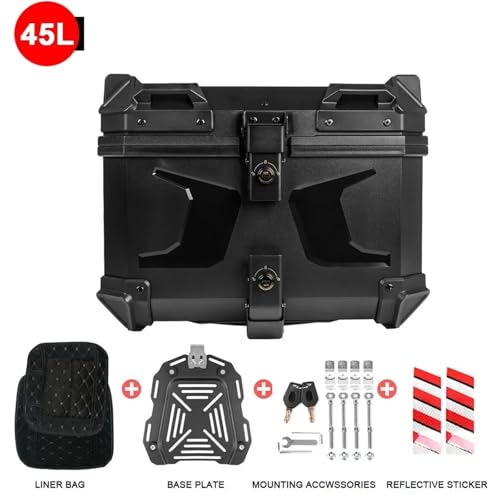 Baúl de moto 45L maleta trasera universal ABS compatible con V-Strom DL250 y DL650 2