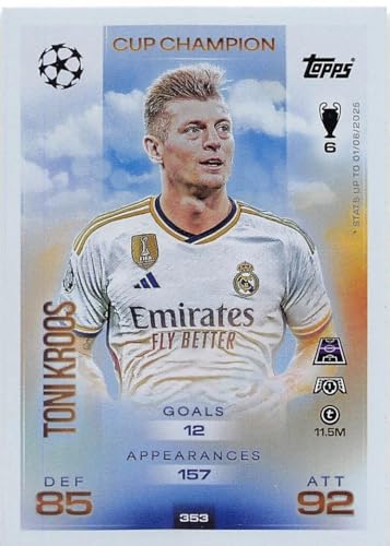 Match Attax 2025 2026 Toni Kroos Cup Champion Trading Card