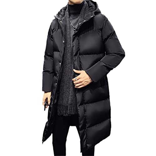Veste d'hiver pour hommes Haitpant manteau long en duvet noir S
