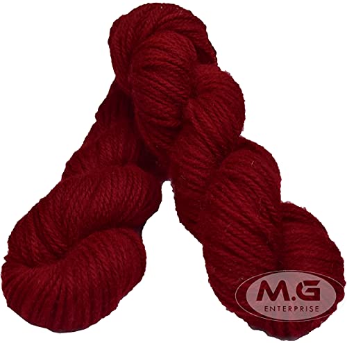 Image of M.G Enterprise Varsha MehroonKnitting Wool 400 Soft Yarn for Crochet, Art & Craft and Needle Knitting