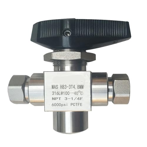 Vanne station de remplissage de gaz 1/4 NPT 3 voies haute pression 83F - 3