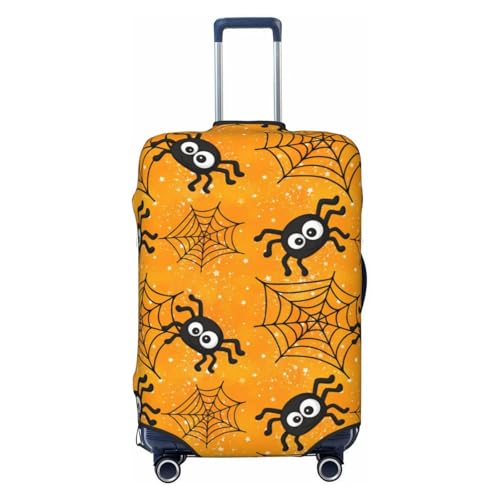 Halloween Spider Web Luggage Cover Protector Elastic Washable Anti-Scratch Suitcase Covers With Zipper Closure For Luggage 18-32 Inch X-Large