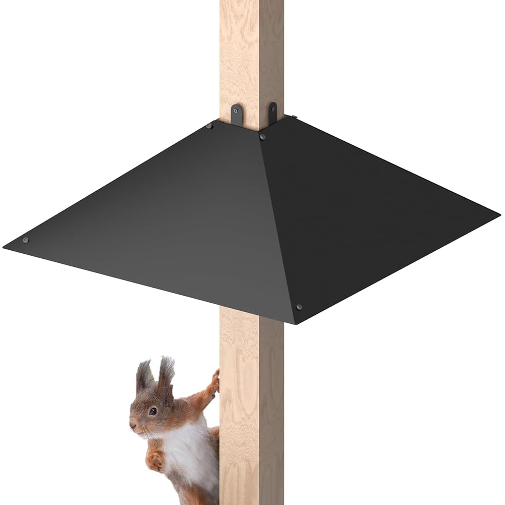 Marran Metal Squirrel Baffle for Post, Squirrel Proof Baffles for Bird Feeder Poles, Outdoor Squirrel Guard for Wooden Pole