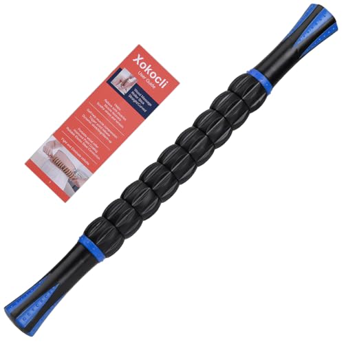 Image of Muscle Roller Deep Tissue Massage Stick Cellulite Roller Fascia Blaster Lymphatic Drainage Massager for Muscle Soreness Tightness Physical Therapy(Blue Black)
