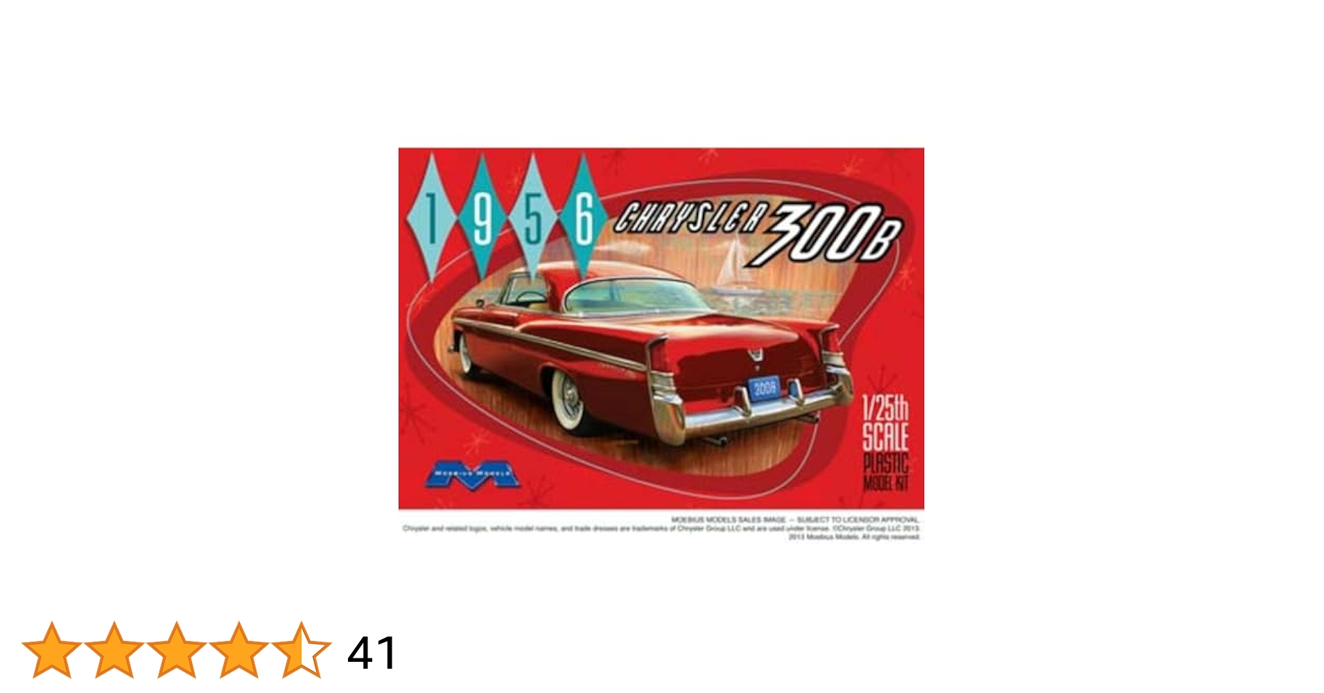 Amazon.com: Platz Moebius Chrysler 300B 1956 Model Kit