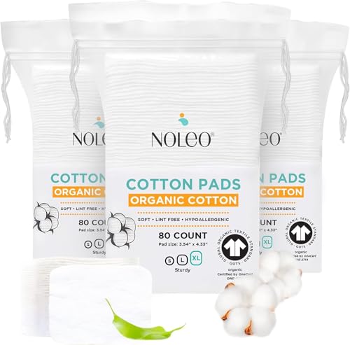 Cotton Rounds & Pads (240 Count (Pack of 3) Extra Large & Pressed)