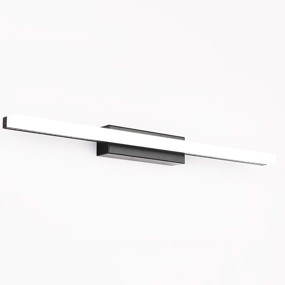 YH&YX Led Luce Specchio Vanity,lampada Trucco Lampada Parete Luce Vanity Lampada Da Bagno Luce Notturna Striscia Di Illuminazione Tavola Per Il Condimento-bianco Freddo/nero 60cm(24inch)