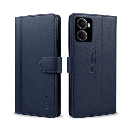 Image of KIVANO LUXE Compatible for Redmi 15A 5G Artisanal Leather Wallet Case with Card Holder for Men Women, Magnetic Flip Folio Cover with Stand RFID Blocking Cell