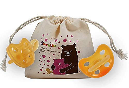 Image of SWEETIE Rubber Orthodontic Pacifier Heart Shape Rubber 1 Count (0-6 Small)