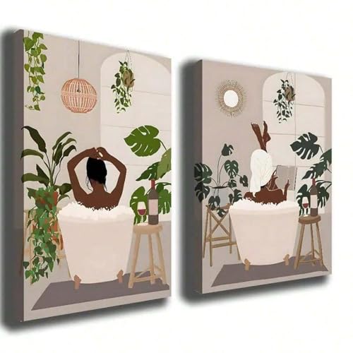 Toile abstraite rose grise et affiche de femme africaine pour décoration murale