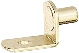 Knape & Vogt 346P BR Shelf Support, 11/16 in L x 1/2 in W, Brass