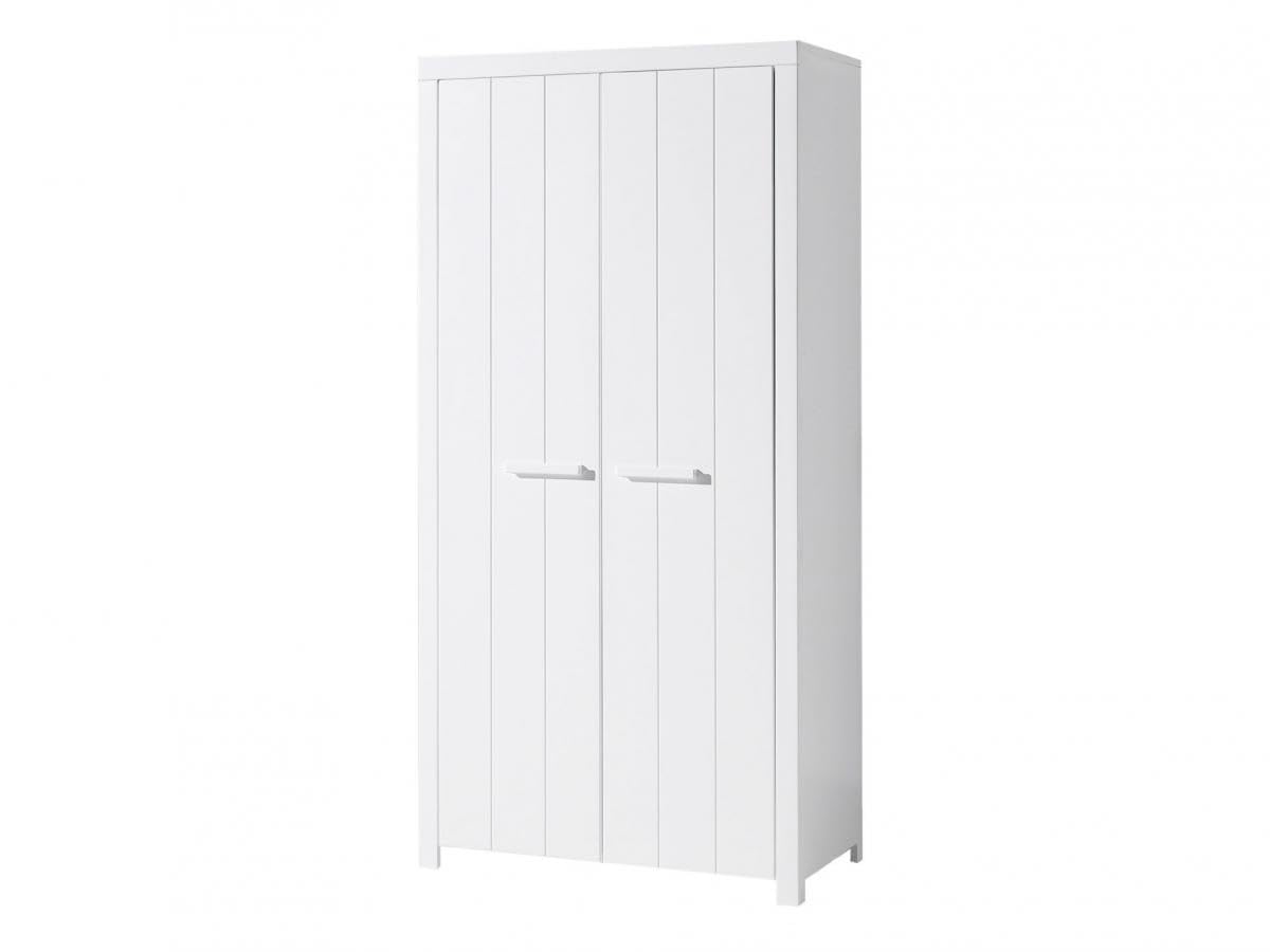 Vipack Armoire Erik en MDF laqué et pin Massif - Élégance et fonctionnalité pour Votre Garde-Robe