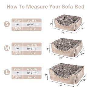 JOEJOY Rectangle Dog Bed for Large Medium Small Dogs Machine Washable Sleeping Sofa Non-Slip Bottom Breathable Soft Puppy Bed Durable Orthopedic Calming Pet Cuddler, Multiple Size, Beige JOEJOY Rectangle Dog Bed for Large Medium Small Dogs Machine Washable Sleeping Sofa Non Slip Bottom Breathable Soft Puppy Bed Durable Orthopedic Calming Pet Cuddler Multiple Size Beige