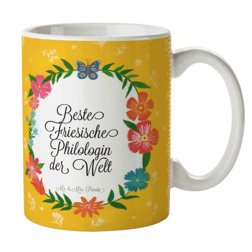 Mr. & Mrs. Panda Tasse Friesische Philologin - Geschenk, Rente,...