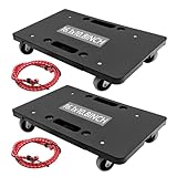 WBJKZJD Carrito de muebles con ruedas, color negro (2)