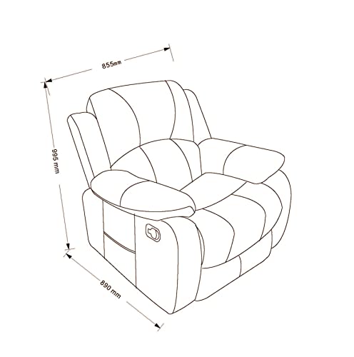 Astan Hogar Sillón Relax con Reclinación Manual (Sistema Pared Cero), Masaje Y Termoterapia, Modelo Ramón AH-AR30900AR - imagen 3