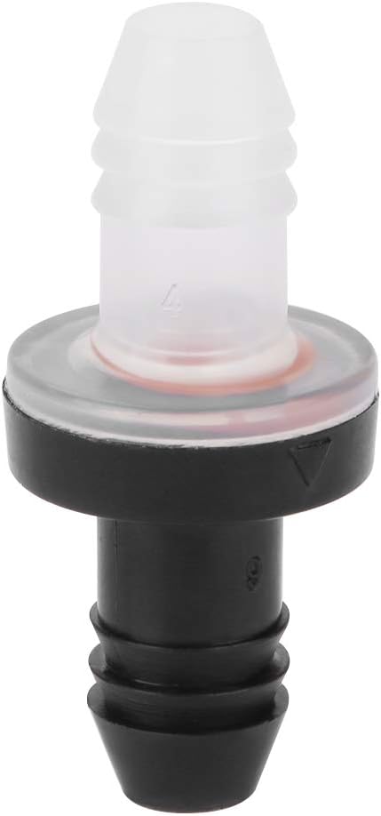 3/8 10MM Inline Check Valve Plastic One Way Valve for Fuel Gas Liquid Air VITON,Silicone(Optional) (PP/Silicone Silicone Rubber)