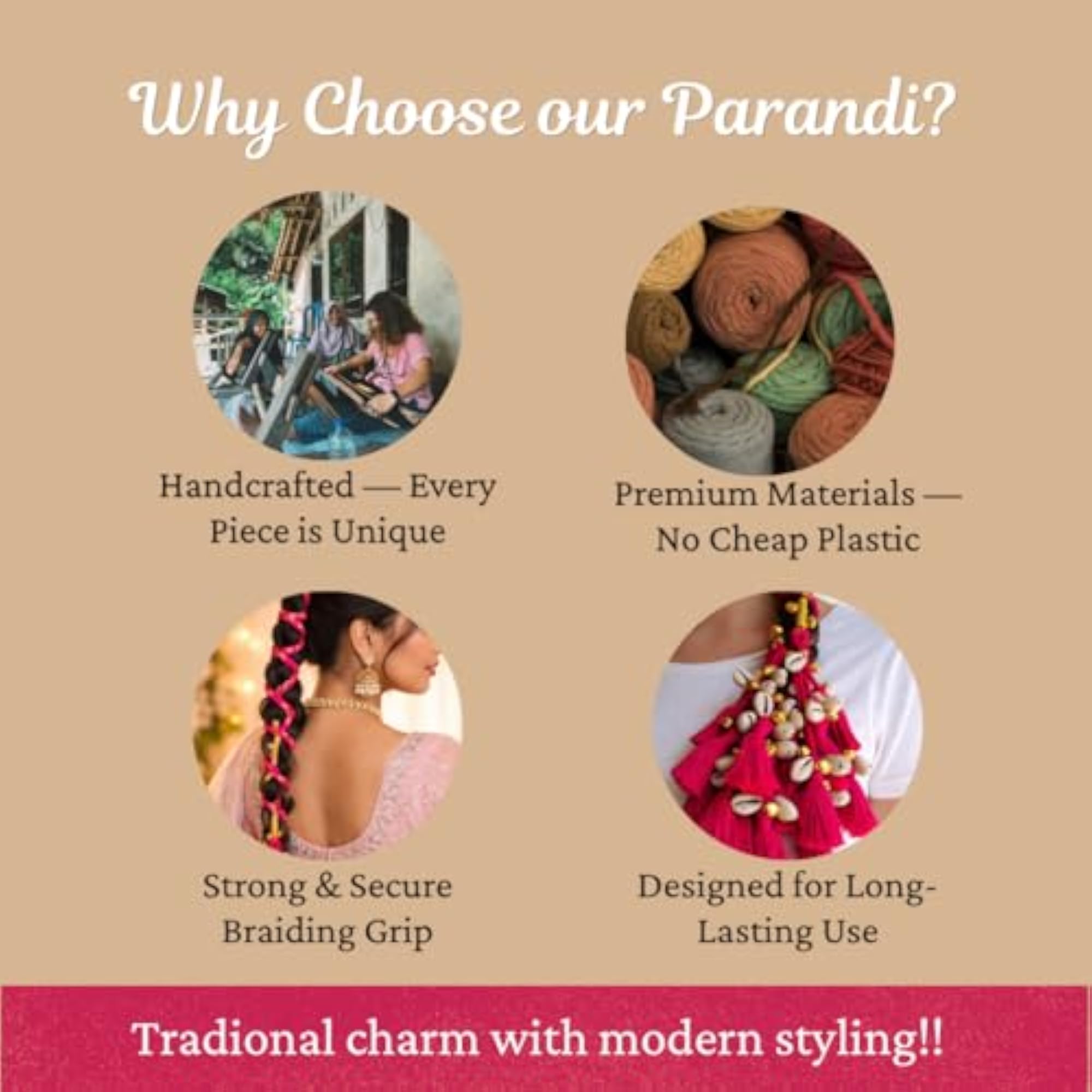 Handmade Boho Paranda Hair Accessory for Women