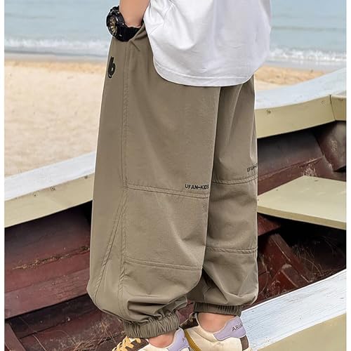 Boys Casual Printed Pants Comfortable Jogger Trousers Elastic Waist Lightweight Summer Bottoms Perfect for Daily4