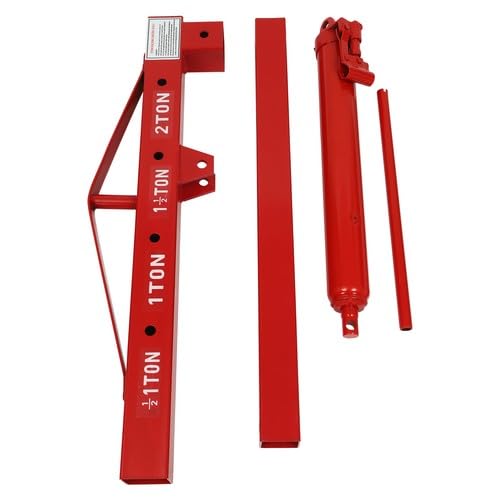 Grúa de elevación de motor plegable de 2 toneladas, dispositivo de elevación de carrocería de acero de carbono de alta resistencia con 6 ruedas de dirección de hierro 2T Rojo - Soporte