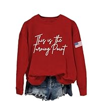Romever Charlie Kirk Sweatshirt Women, Charlie Kirk Freedom Shirt Long Sleeves(Freedom04, X-Large)