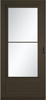 Larson 370-85 Midview Brown Storm Door 34x81 Inch Retractable Screen Secure Lock