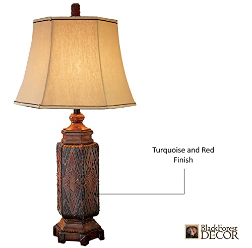 Black Forest Décor Cordova Southwestern Table Lamp – Southwest Rustic Lamp #TOP3