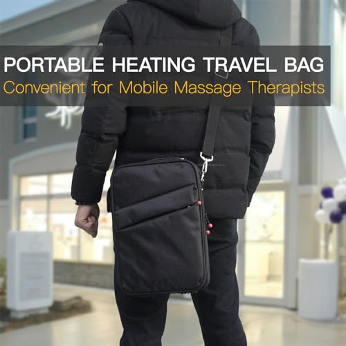 Goodtar Portable Massage Stone Warmer Set, 20 Pcs Basalt Hot Stones with Heater Kit, Electric Hot Stones Warmer Massager for Professional/Home Spa, Digital Controller Heating Travel Bag (Black) - Thumbnail 7