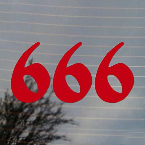Cosplay & Fan Gear 666 Halloween Vinyl Decal (Real Red)