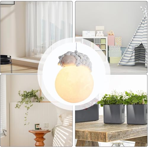 Candelabro pequeño de bola blanca leche para iluminar cuartos infantiles 4