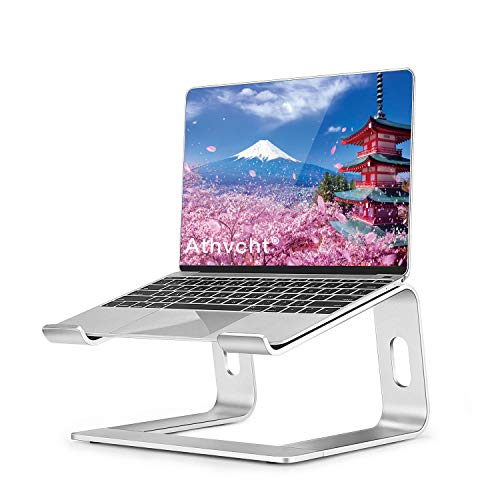 Athvchtノートパソコン スタンド PCスタンド 10-15.6インチ対応 ラップトップ スタンド アルミ取り外し可能 放熱対策 Apple Macbook Samsung HP Sony 等に対応 (シルバー)