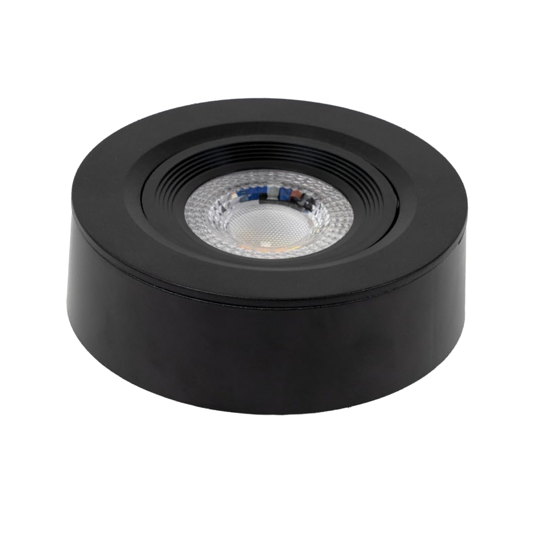 LUXULA LED Einbaustrahler Schwarz 12 Stück - Deckenspot Einbau/Aufbauspot 230V, CCT 3000K 4200K 6500K, 5 W 500 lm, schwenkbar, 38° Spots für Decken innen, LED Deckenlampe flach, Lochmaß 70-75mm