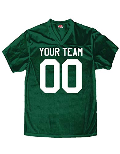 Hardkor Sports Personalized Football Jersey Forest Green Mesh Economical 1 Color Print Print Adult Large