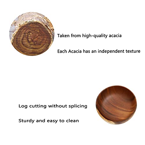 Acacia Wooden Salad Bowls 9.5 Inches , Fruit Salad Vegetables Bowls, Wooden Serving Bowl (Single Bowl) #TOP1