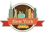 JJH Inc New York USA World City Travel Label Badge Vinyl Decal Sticker Waterproof Car Decal Bumper Sticker 5'