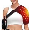 Almohadilla térmica para hombro, almohadilla térmica para hombro, con 3 ajustes de calor y tiempo, vendaje térmico para hombro izquierdo/derecho, con fuente de alimentación S/M (no inalámbrico)