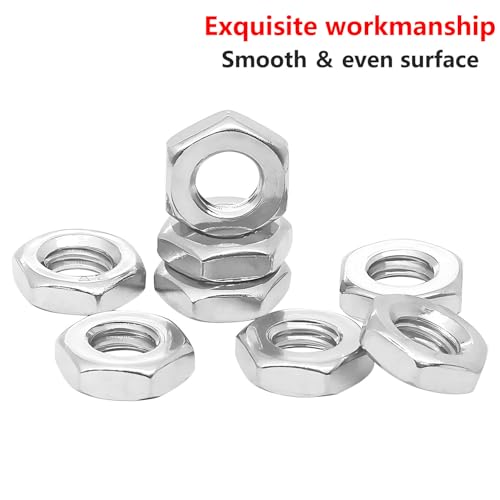 Ctyjia 30 PCS Hex Thin Nuts M8 Locking Nuts, 304 Stainless Steel Hex Nut, for Lndustrial Construction Fasteners - Image 4
