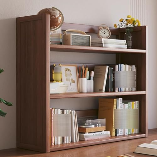 Estantería de madera de 3 niveles con acabado elegante para salón y estancias de diseño