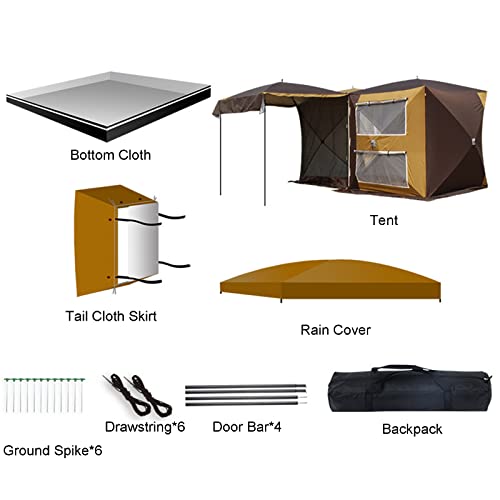 Tente de hayon de voiture avec auvent, extension de coffre de VUS, grand écran pour camping en plein air, installation facile et faible résistance au vent