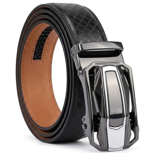 Image of WildHorn Men's Genuine Leather Belt for Men| Premium Auto-Lock Buckle | Adjustable up to 48 inch | Formal & Casual Wear | Micro-Adjust Fit | Stylish Gift Box Included