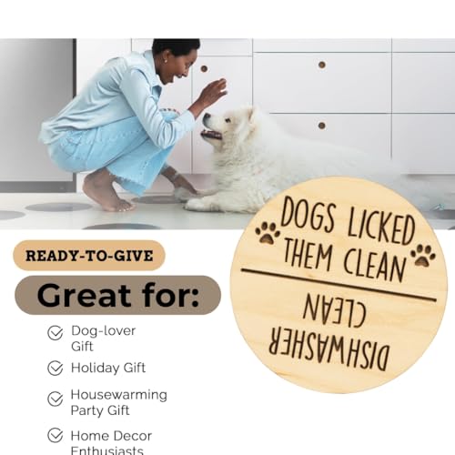 Imán decorativo para lavavajillas de madera con diseño de perro miniatura 5