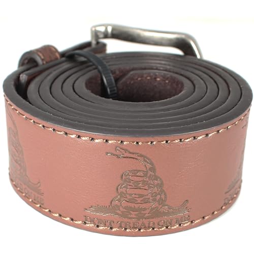 Don’t Tread on Me Leather Belt Strap and Metal Buckle 1.5