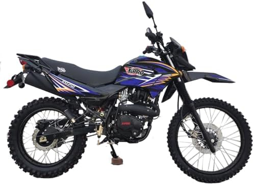 X-PRO Cavalier 250 Dual Sports Enduro Dirt Bike with 21"/18" Wheels,5-Speed Manual Transmission (Blue)