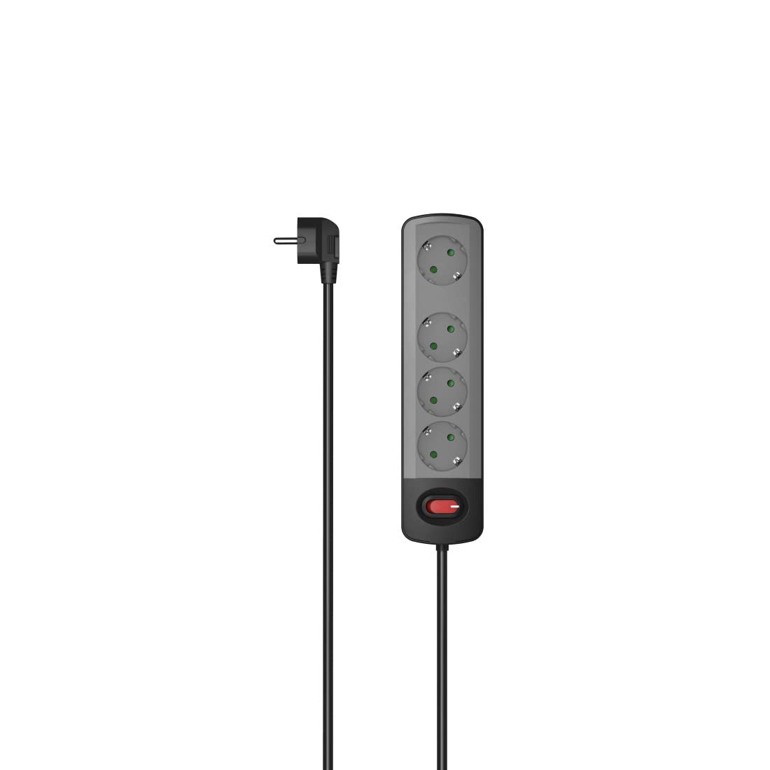 Hama Multiprise 4 Prises Terre Interrupteur Accroches Murales 16A